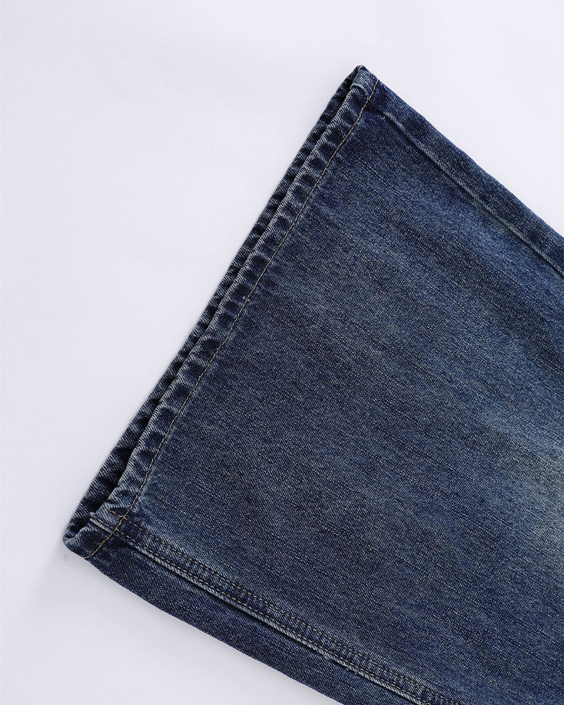 Vintage washed denim shorts