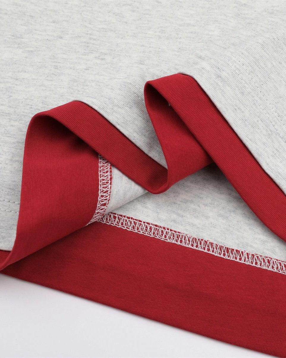 레트로 콘트라스트 라펠 반팔