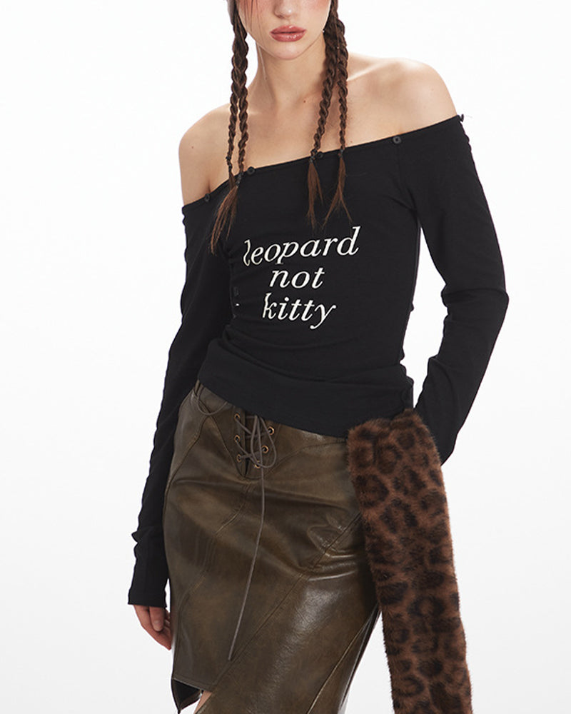 一字肩修身長袖(女款)