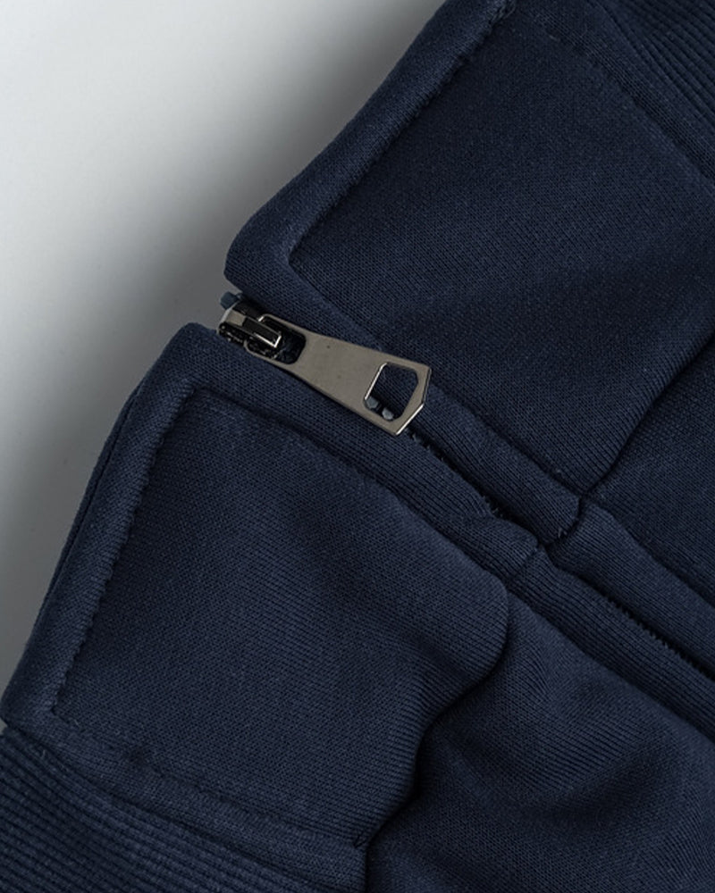 Embroidered striped stand-up collar coat