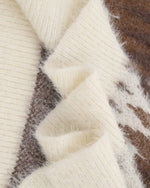 Contrast color panel sweater