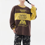 Racing element patchwork sweatshirt