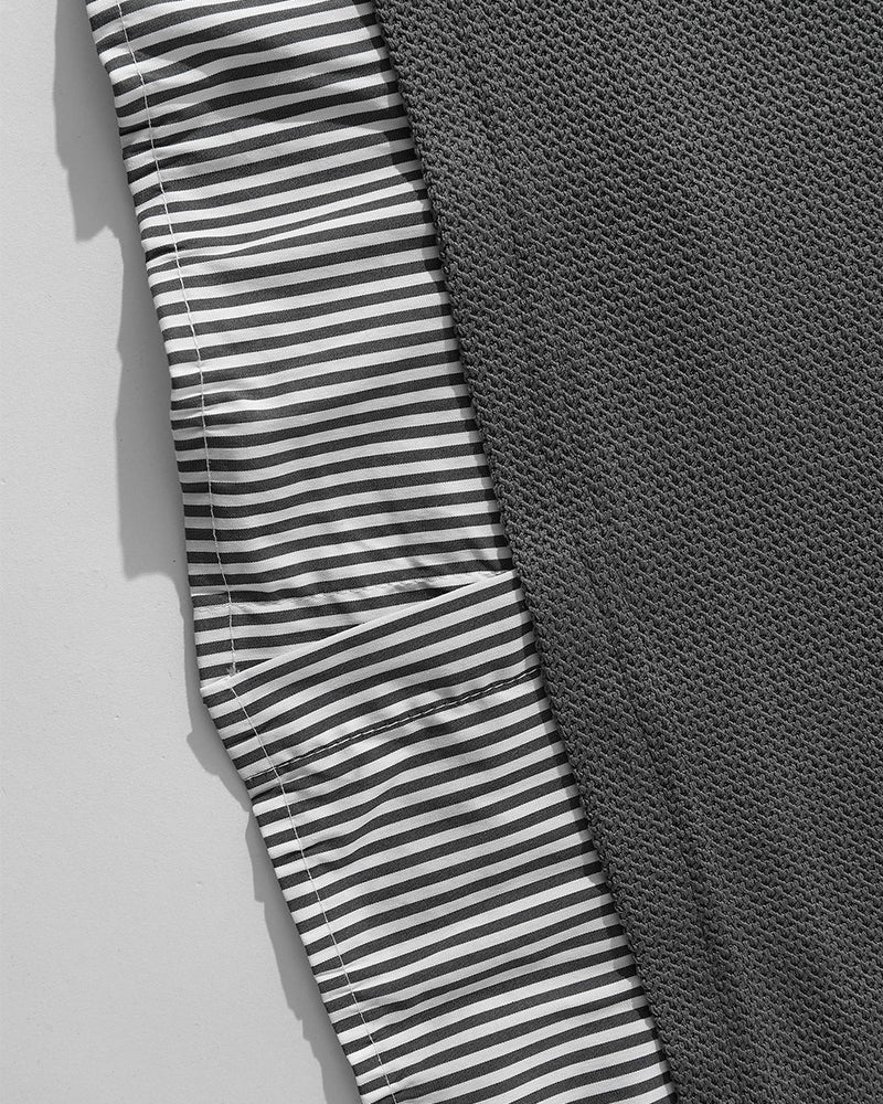 Beaded fake two-piece casual long sleeves