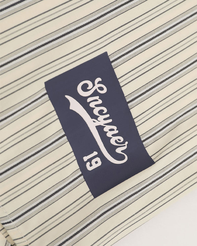 레트로 세로줄무늬 반팔셔츠