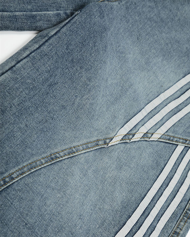 Vintage Washed Cropped Denim Shorts