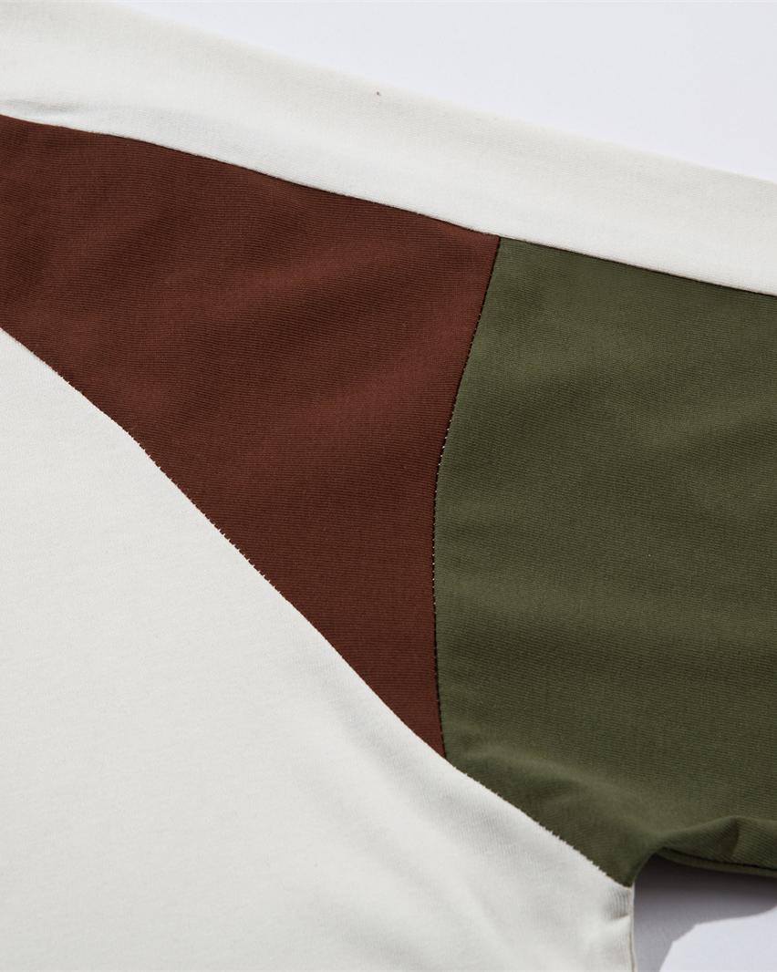 Contrast print short sleeves