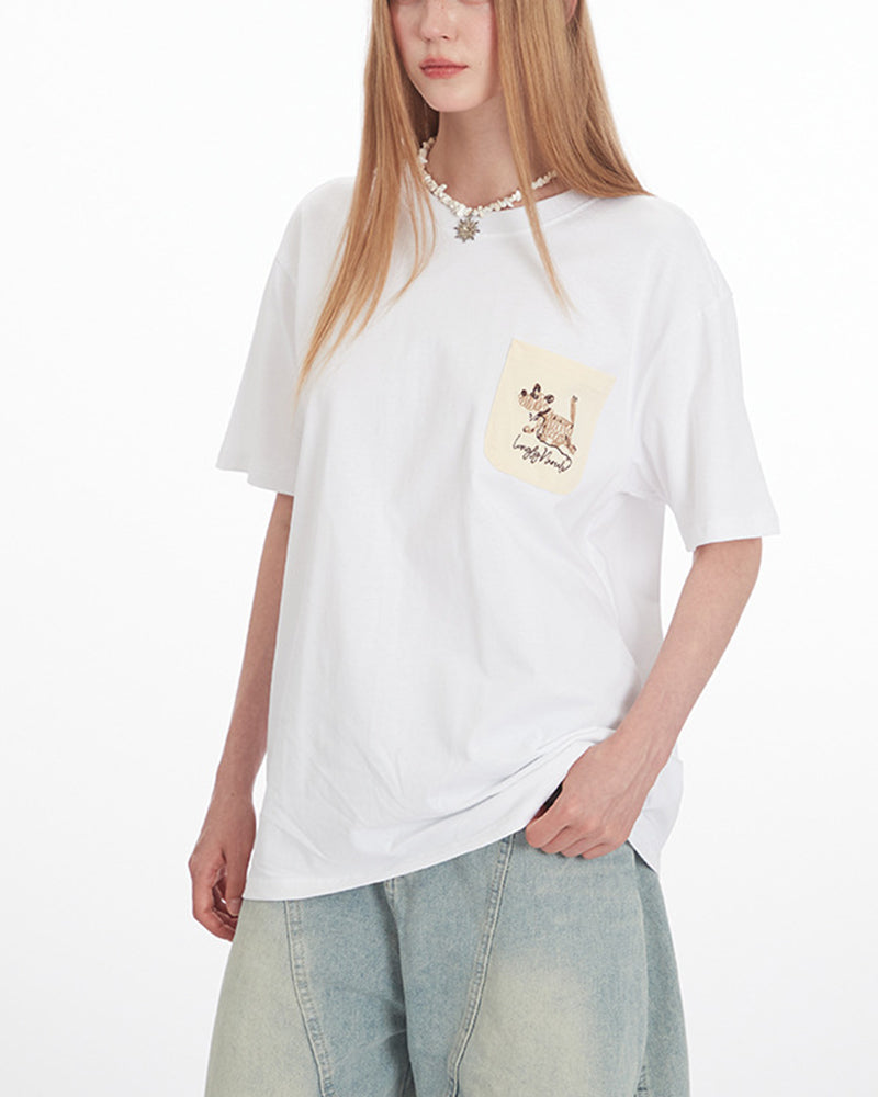 Embroidered casual short sleeves