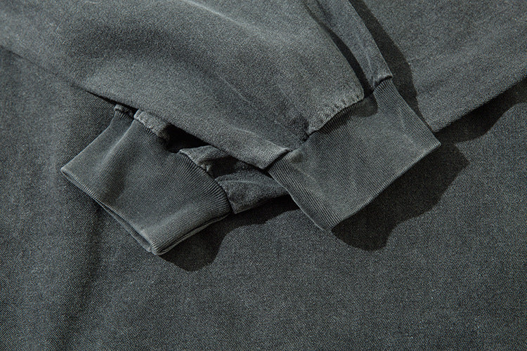 復古扎染刺綉牛仔衛衣