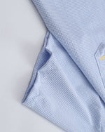 Embroidered plaid short-sleeved shirt