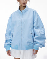 Casual stand-up collar plaid color-blocked baseball jacket