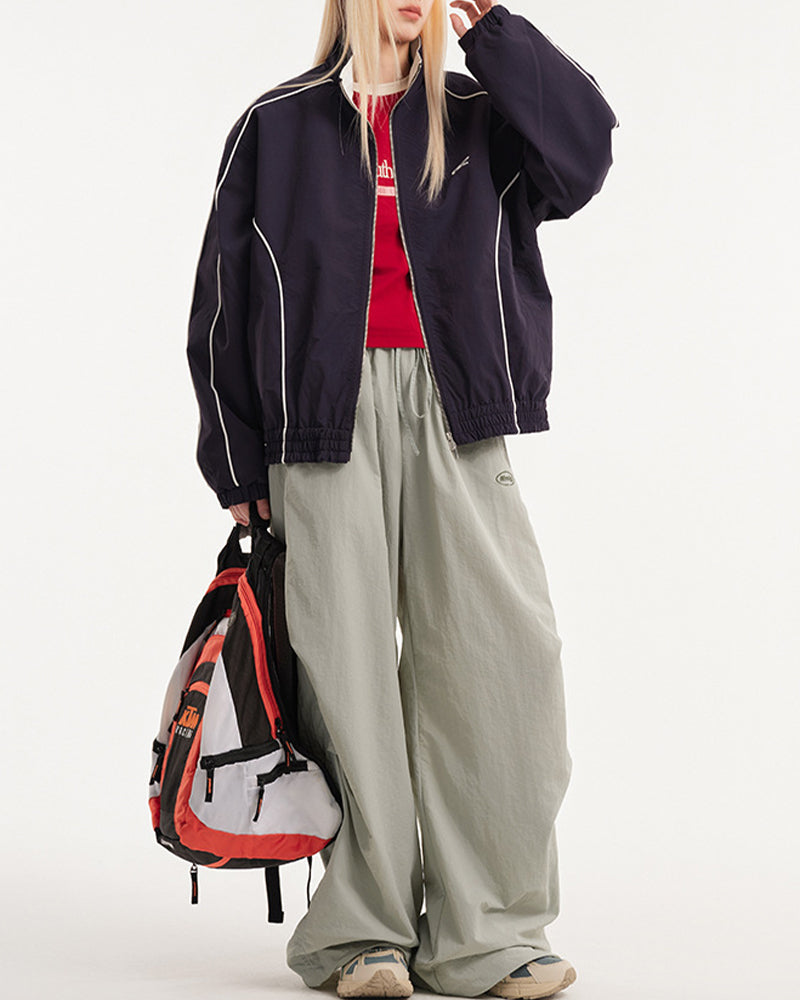 Stand collar couple jacket