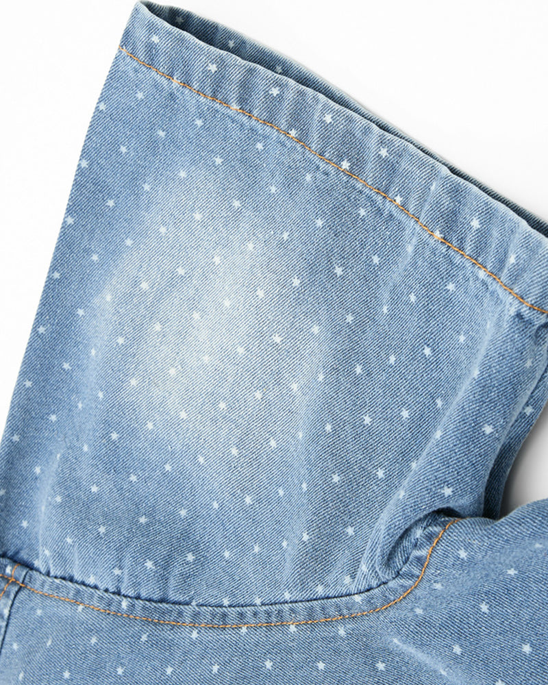 水洗波點短袖襯衫