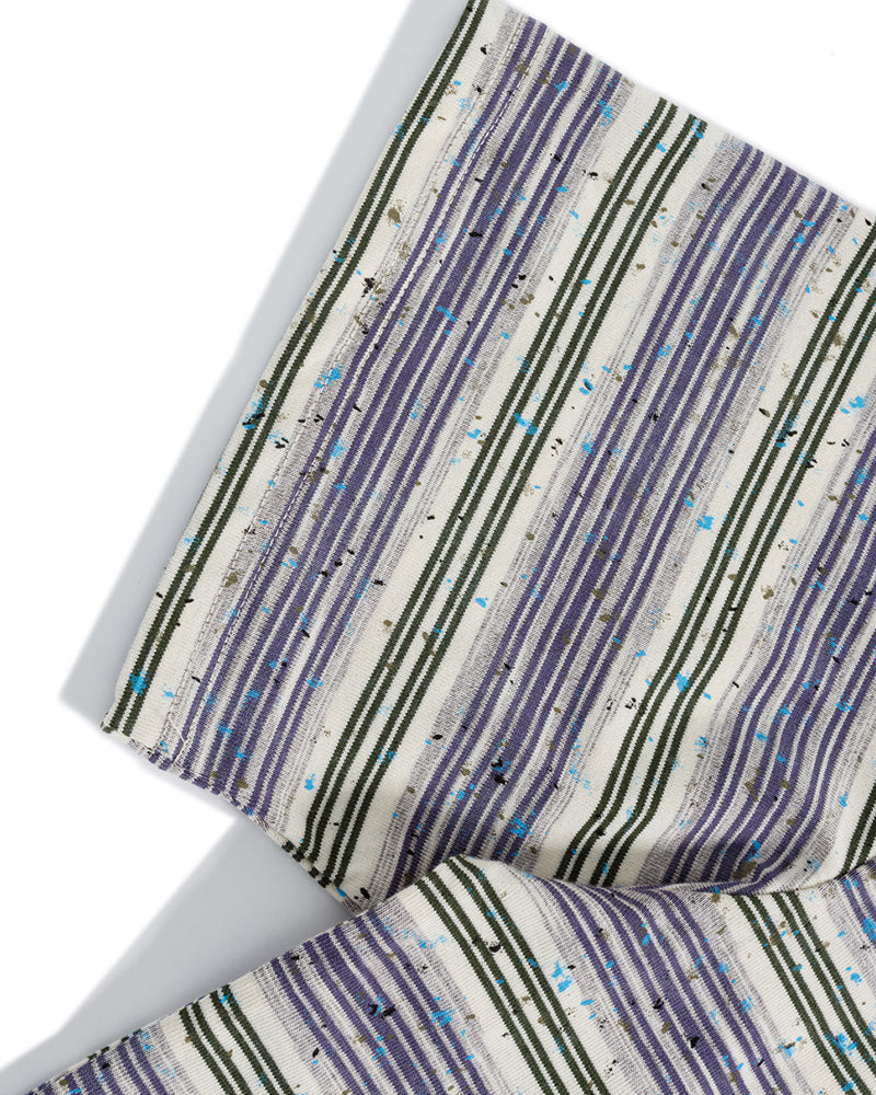 대조적인 줄무늬 짧은 소매