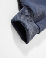 Retro collared faux two-piece sweatshirt