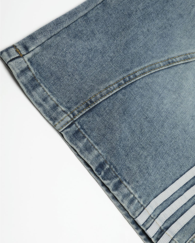 Vintage Washed Cropped Denim Shorts