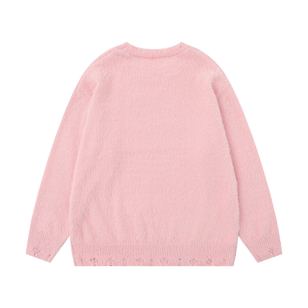 雙肩包玩偶情侶針織衫