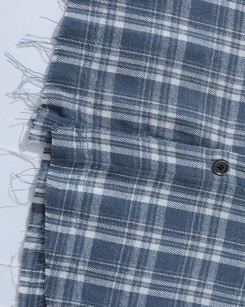 Plaid casual long-sleeved shirt