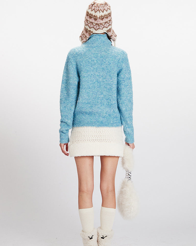 하이넥 니트 카디건(여성용)