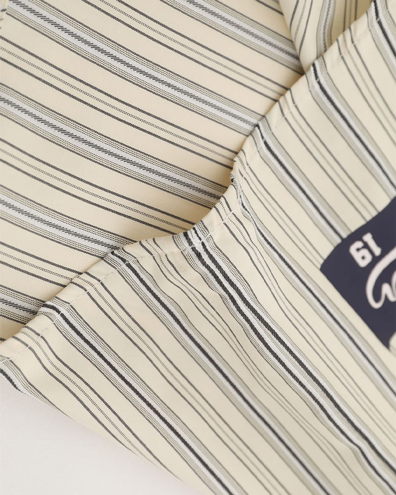 레트로 세로줄무늬 반팔셔츠