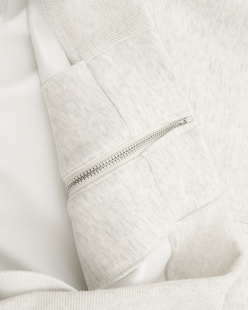 embroidered paneled lapel jacket