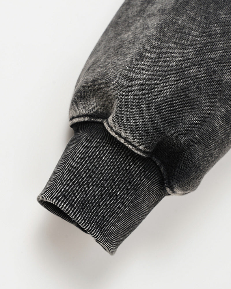 Distressed collar sweatshirt