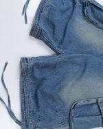 Loose casual denim cropped shorts