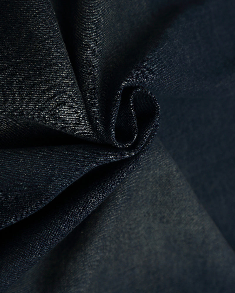 Spliced fake two-piece denim shirt