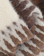 Contrast color panel sweater