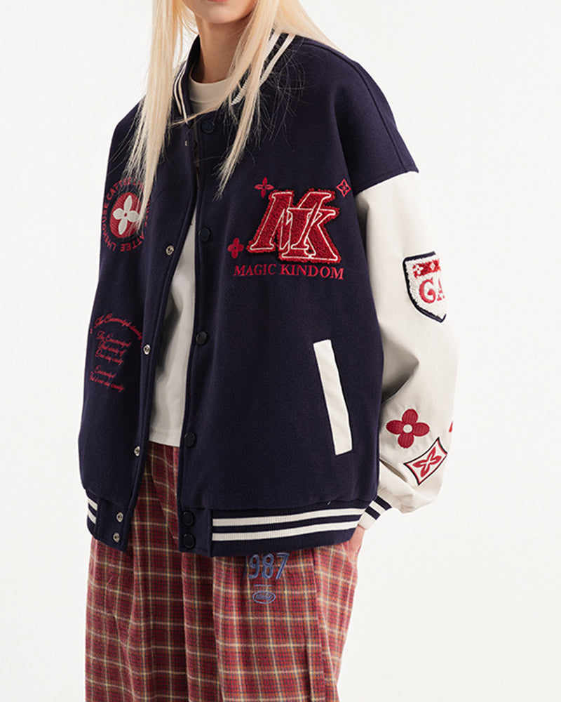 embroidered baseball jacket