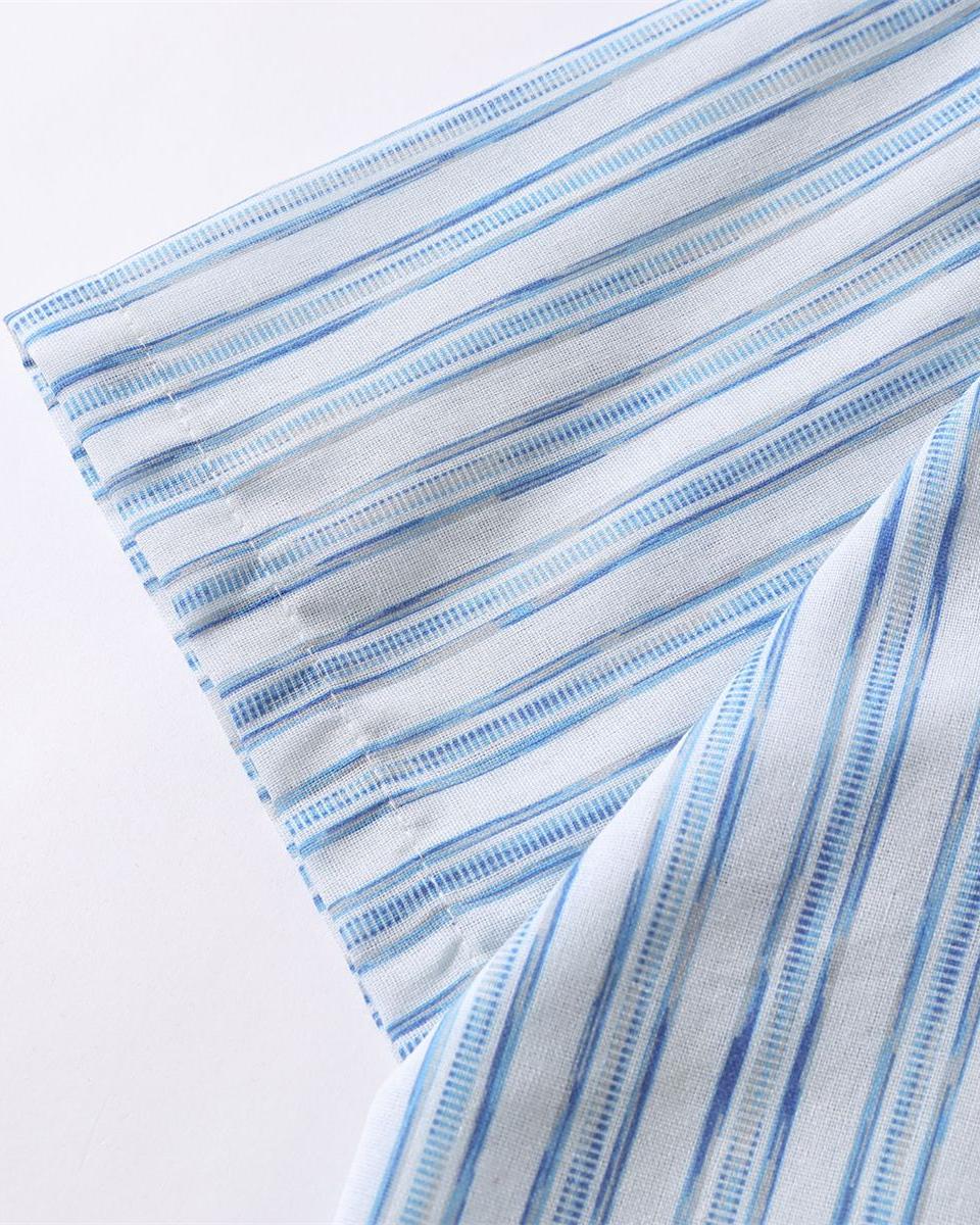 Striped short-sleeved shirt