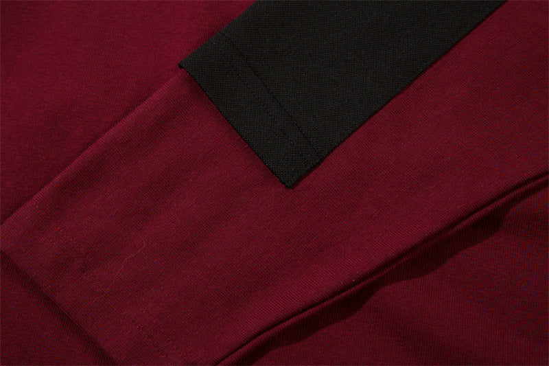 Contrast letter print crew neck sweatshirt