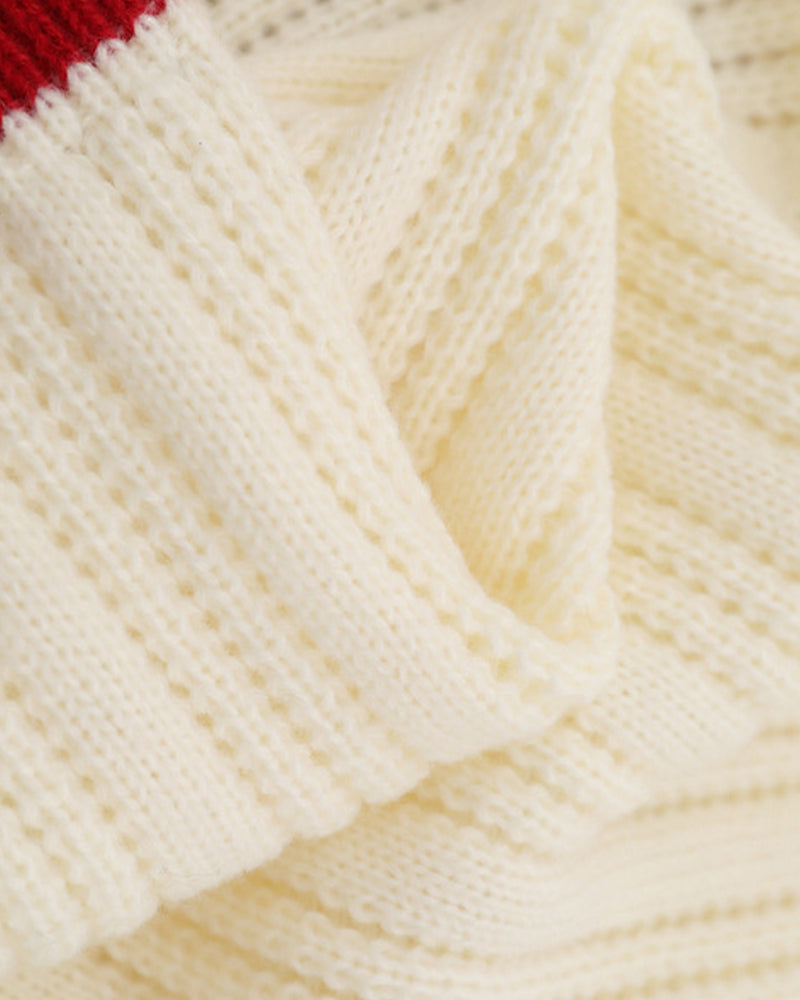 學院風v領針織外套