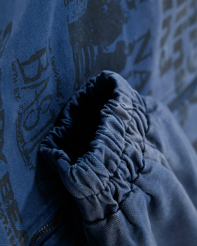 Washed fleece-lined jacket