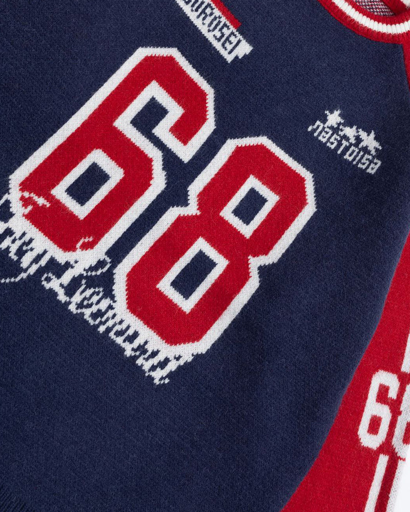 Contrast color pullover sweater