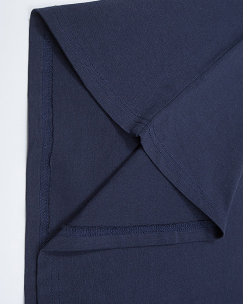 Retro simple loose short sleeves