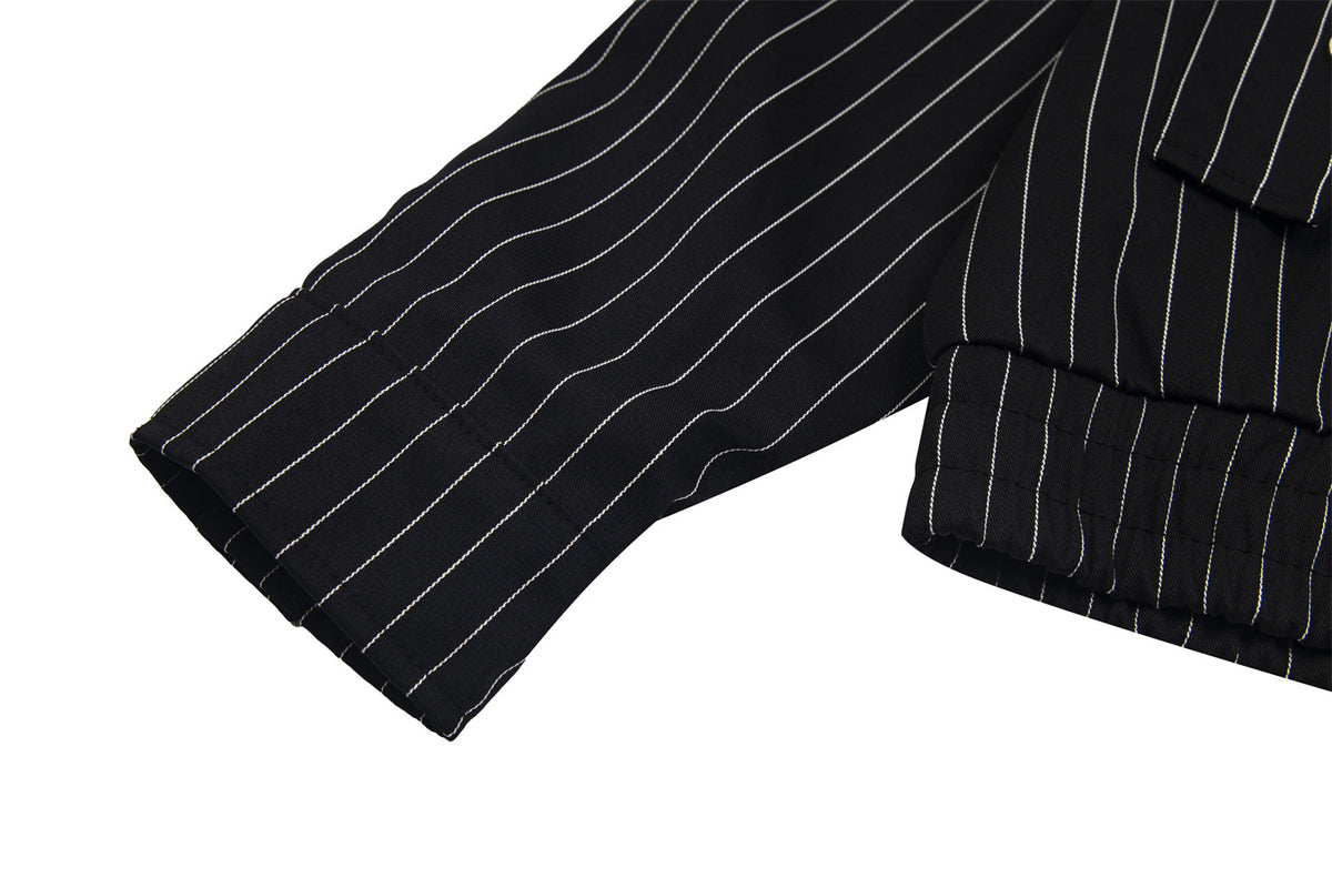 Retro sports contrast striped jacket