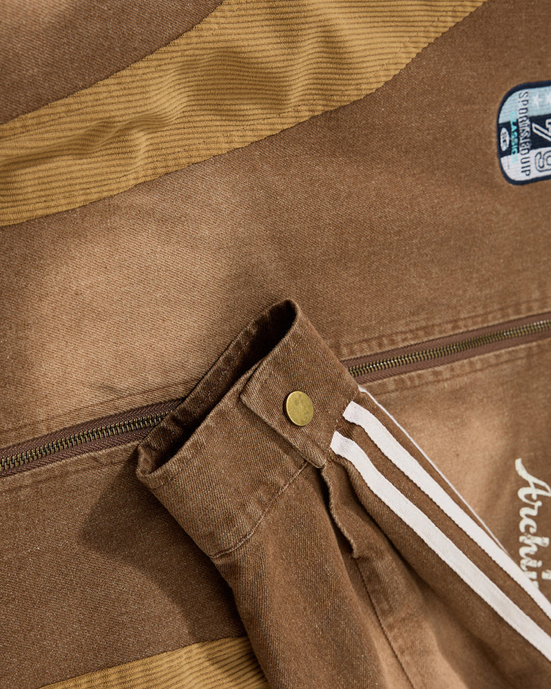 레트로 레터링 캐주얼 재킷