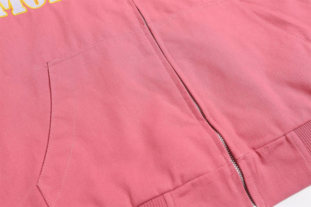 retro design hooded jacket