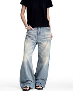 復古休閑直筒褲