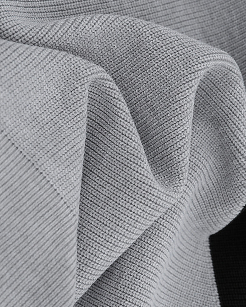 半高領開衫毛衣