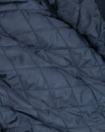 Embroidered striped stand-up collar coat