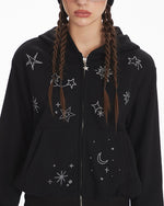 燙鉆連帽衛衣外套