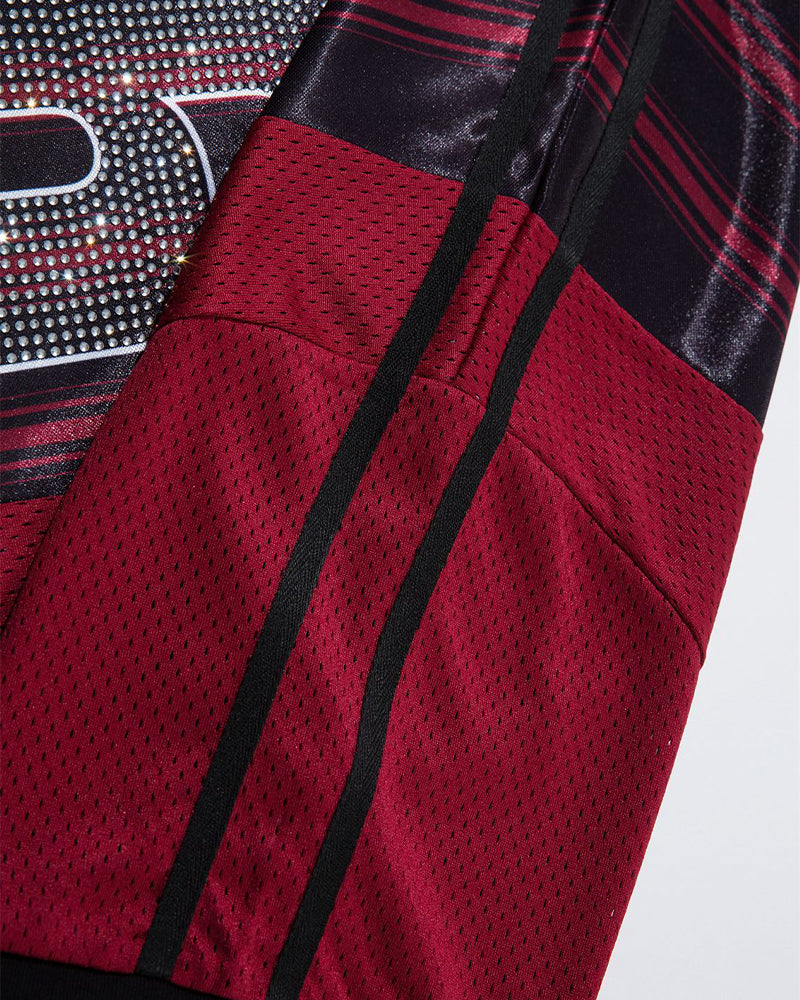 세로 스트라이프 프린트 반팔