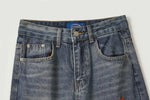 retro casual denim trousers