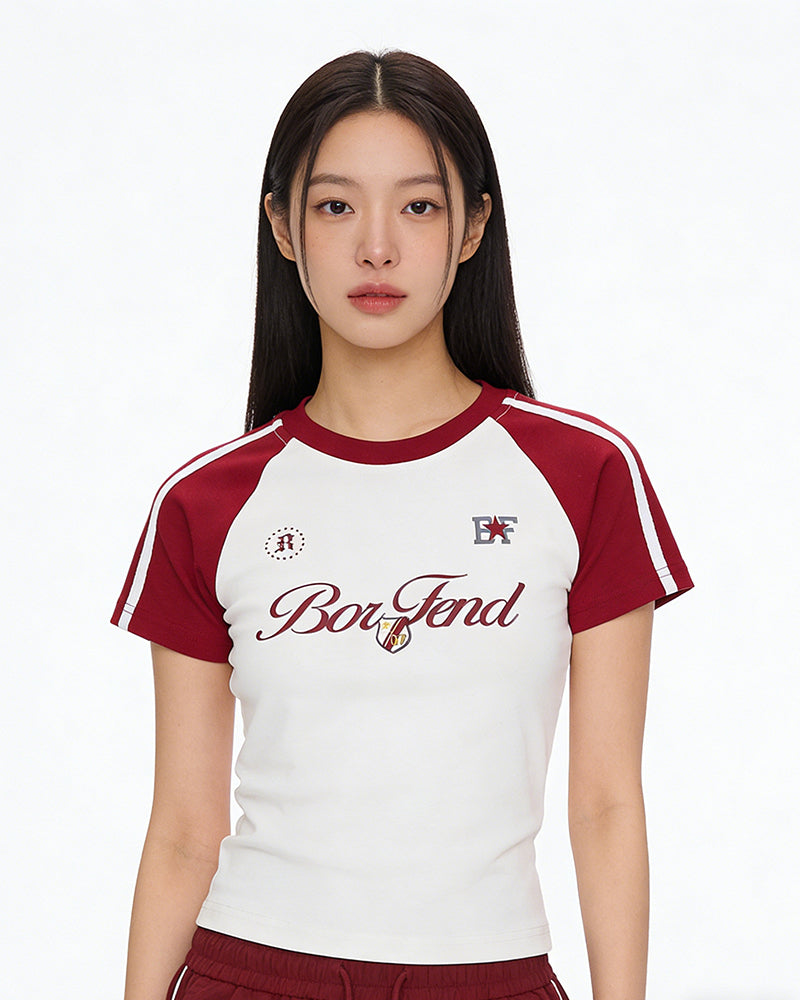 Retro print short sleeves