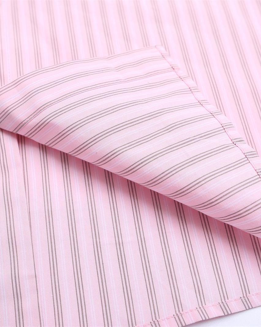 Vintage Striped Short Sleeve Shirt with Tie