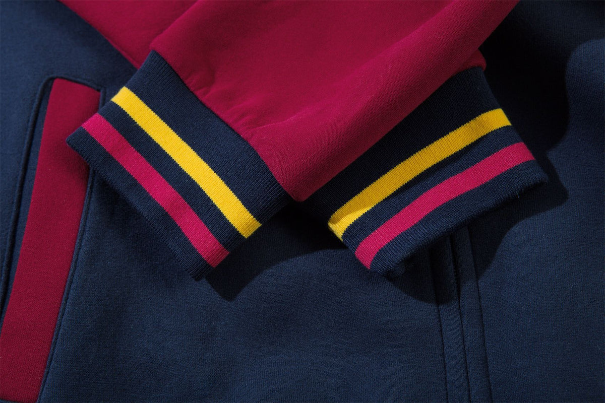 Retro hooded baseball uniform