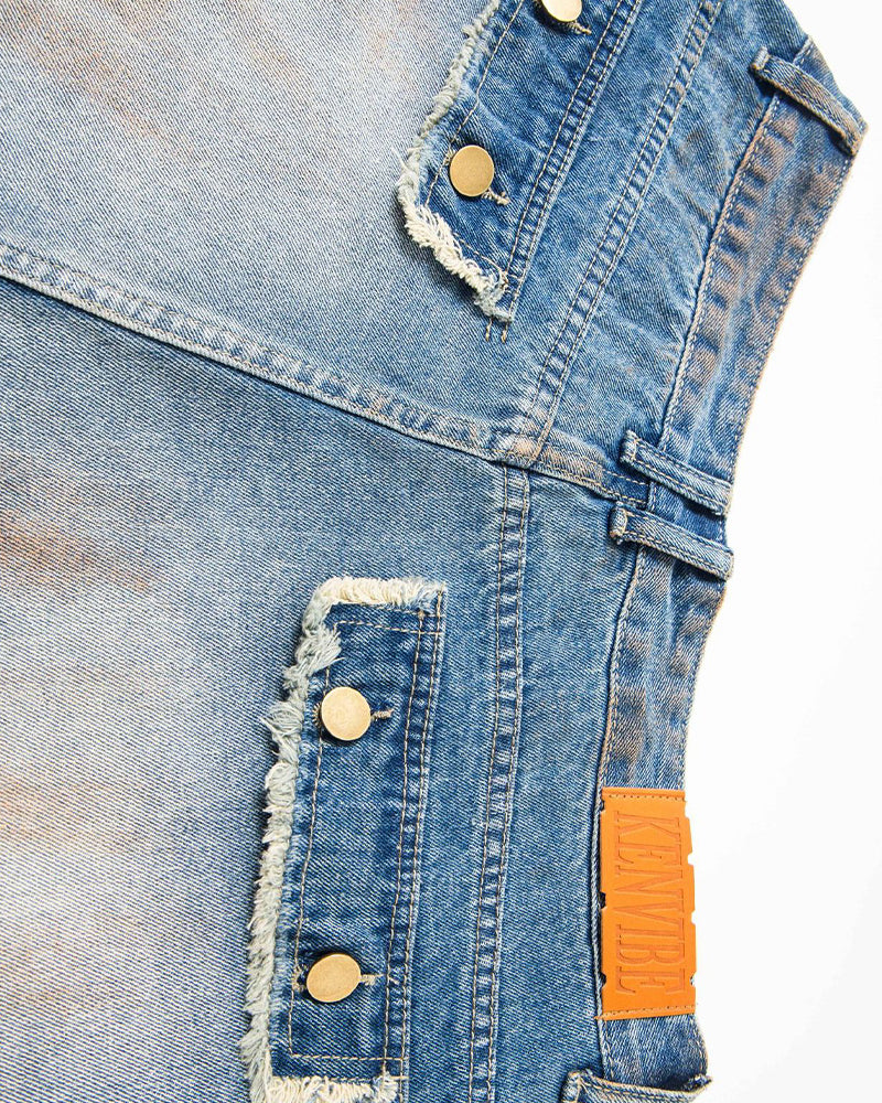 retro simple denim shorts