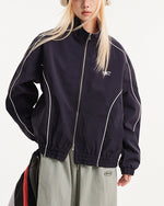 Stand collar couple jacket