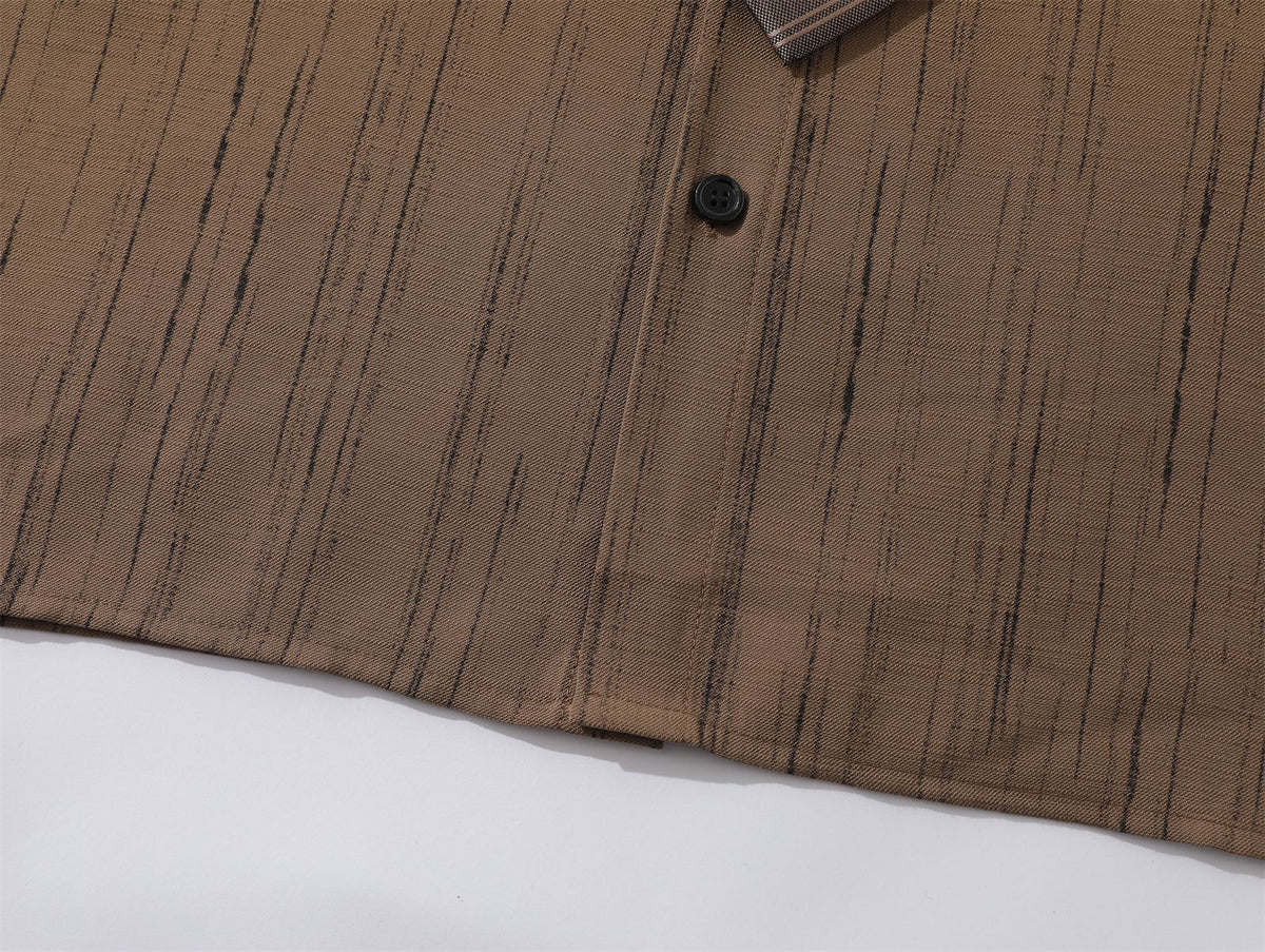 Vintage Striped Short Sleeve Shirt